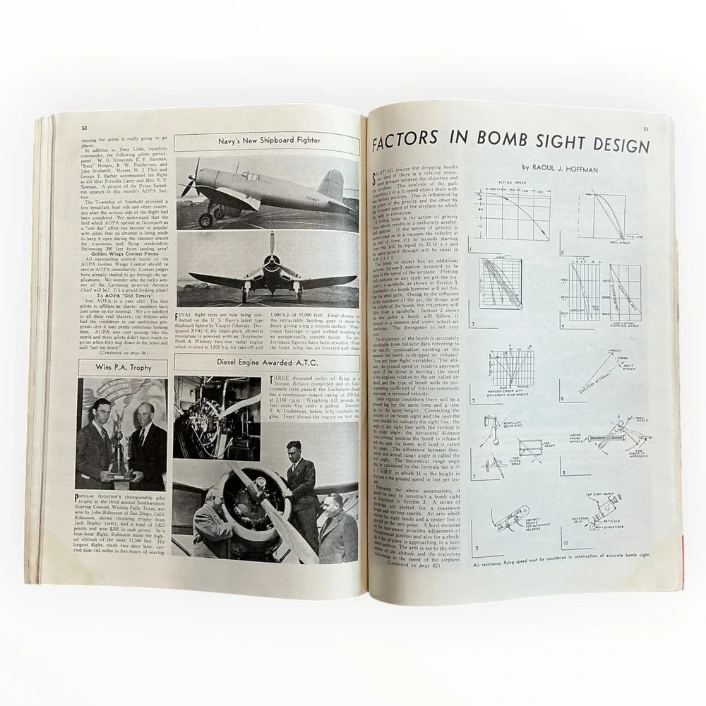 Flying and Popular Aviation Sept 1940 Panama Defense Vought SBU-1 WWII Magazine